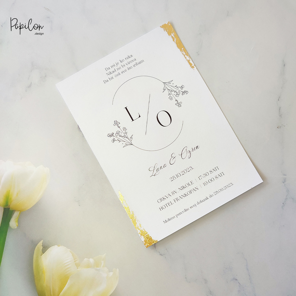 papilon design zagreb pozivnice za vjenčanje paus omot zlatni rub vosak pečat
