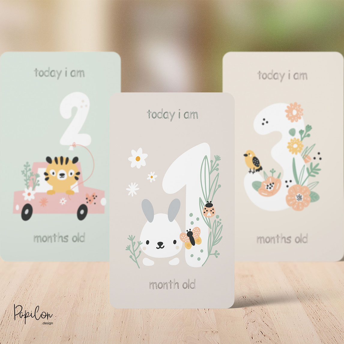 papilon design zagreb kartice za bebe milestone