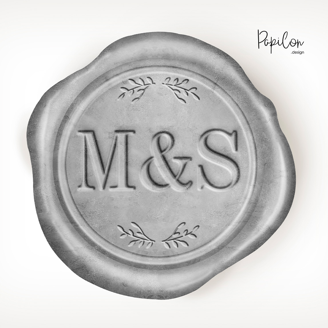 papilon design pozivnice za vjenčanje voštani pečat personalizirani inicijali