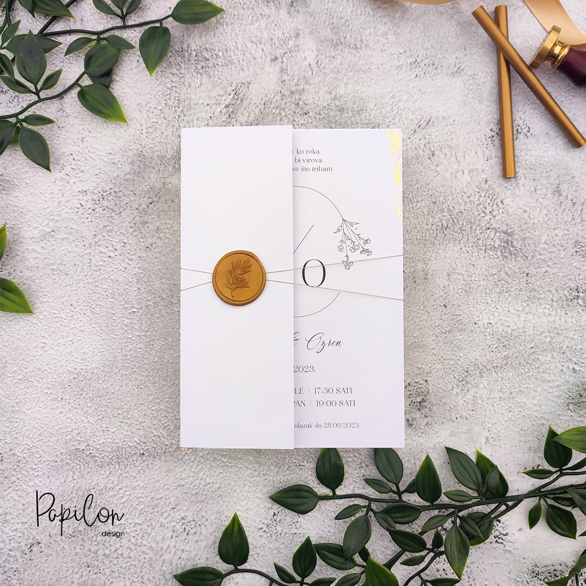 papilon design zagreb pozivnice za vjenčanje omot vosak pečat